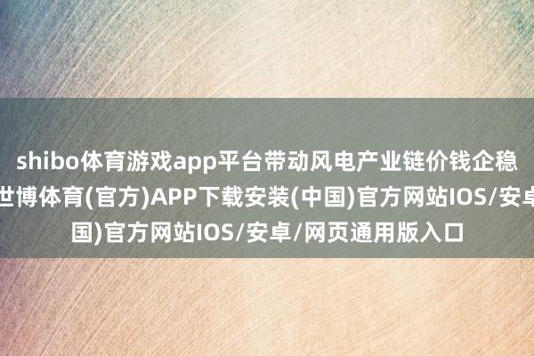 shibo体育游戏app平台带动风电产业链价钱企稳和厂商盈利诞生-世博体育(官方)APP下载安装(中国)官方网站IOS/安卓/网页通用版入口