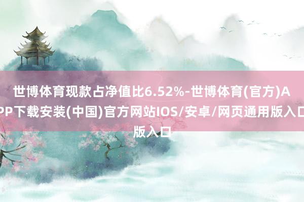 世博体育现款占净值比6.52%-世博体育(官方)APP下载安装(中国)官方网站IOS/安卓/网页通用版入口