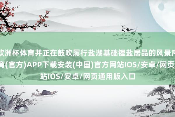 欧洲杯体育并正在鼓吹履行盐湖基础锂盐居品的风景斥地-世博体育(官方)APP下载安装(中国)官方网站IOS/安卓/网页通用版入口